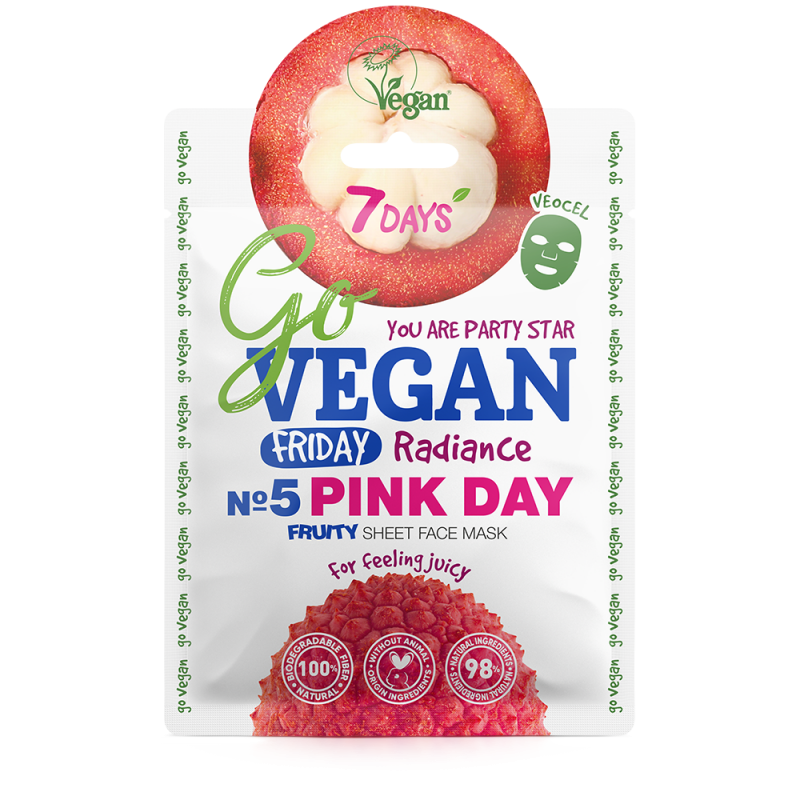 7days 7Days Go Vegan Pink Day Μάσκα Ομορφιάς Προσώπου 25gr