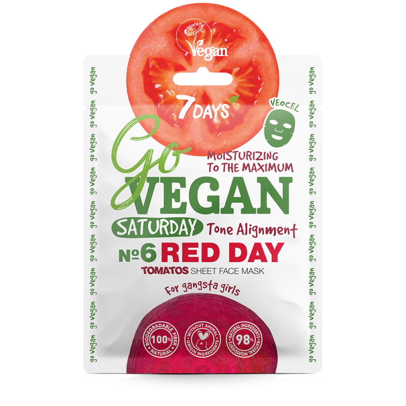 7days 7Days Go Vegan Red Day Μάσκα Ομορφιάς Προσώπου 25gr
