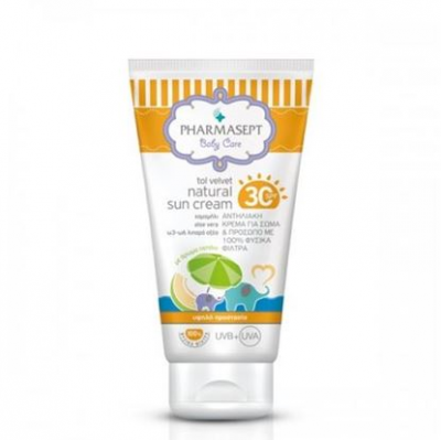Pharmasept Tol Velvet Natural Sun Cream spf 30 Αντηλιακή Κρέμα 100ml 