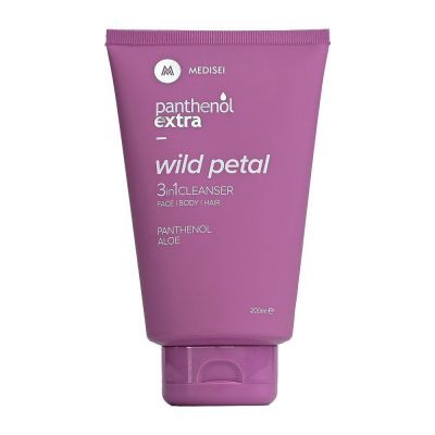 Medisei Panthenol Extra Wild Petal 3 in 1 Cleanser Face, Body, Hair Καθαριστικό για Πρόσωπο, Σώμα & Μαλλιά, 200ml