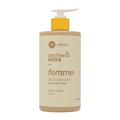 Medisei Panthenol Extra Femme 3 in 1 Cleanser Face, Body, Hair Καθαριστικό για Πρόσωπο, Σώμα & Μαλλιά, 500ml