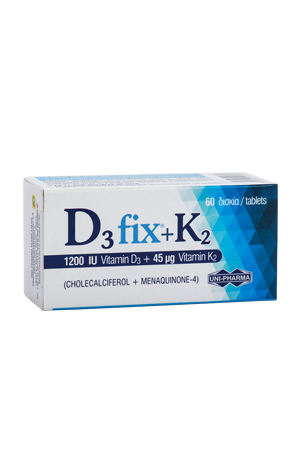 Uni-Pharma D3 Fix 1200IU & K2 60 tabs