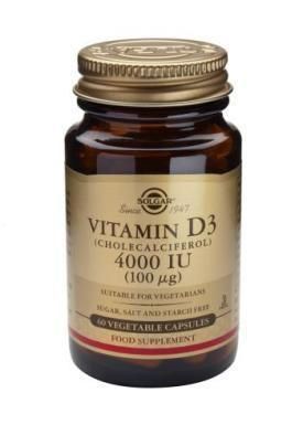 Solgar Vitamin D3 4000IU 60 Φυτικές Κάψουλες