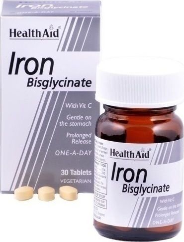Health Aid Iron Bisglycinate 30mg 30 ταμπλέτες