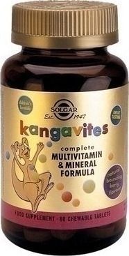 Solgar Kangavites Multivitamin & Mineral Formula Βατόμουρο 60 Μασώμενες Ταμπλέτες