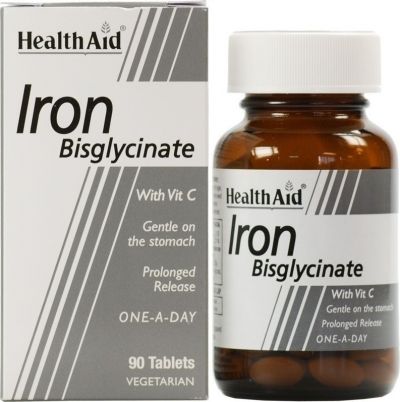 Health Aid Iron Bisglycinate 30mg 90 φυτικές κάψουλες