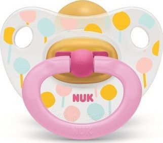 Nuk Happy Kids Πιπίλα Καουτσούκ Με Κρίκο Από 0 Έως 6 Μηνών Μπαλόνια (10.725.209)