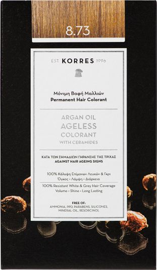 Korres Argan oil Ageless Colorant Νο 8.73 Χρυσή Καραμέλα 1τμχ
