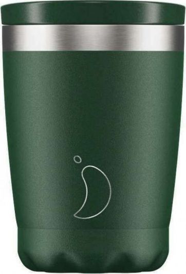 Chilly's Reusable Coffee Cup Matte Edition Green 340ml
