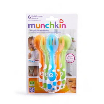 Munchkin Πολύχρωμα Πηρούνια-Κουτάλια 12m+ 6τμχ