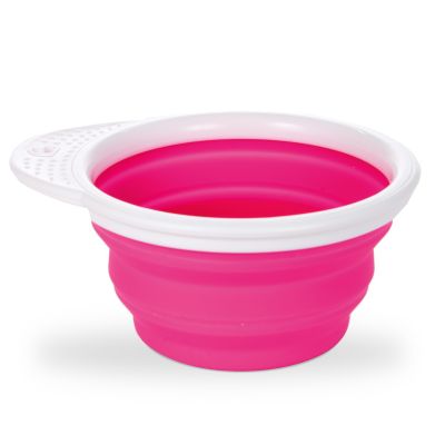 Munchkin Go Bowl Αναδιπλούμενο Μπολ Σιλικόνης 6m+ Ροζ