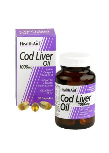 Health Aid Cod Liver Oil Μουρουνέλαιο 1000mg 30 caps