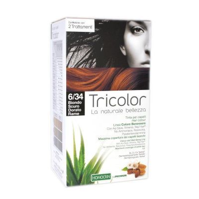 Specchiasol Tricolor Φυτική Βαφή Μαλλιών - 6/34 Σκούρο Ξανθό Χρυσαφί Χάλκινο