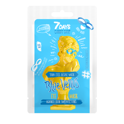 7DAYS CANDY SHOP Eye mask BLUE VENUS Blueberry and Almond oil 10g, 1τμχ
