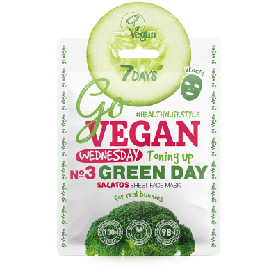 7Days Go Vegan Green Day Μάσκα Ομορφιάς Προσώπου 25gr