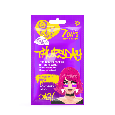 7DAYS Hydrogel eye patches ACTIVE THURSDAY with Panthenol and Blueberry Extract 2,5 g 1τμχ