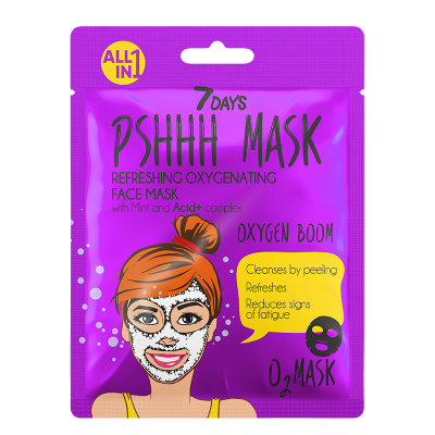 7DAYS PSHHH Oxygen Boom Sheet Mask 25g 1τμχ