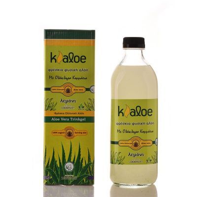 KALOE - 100% Φυσικός Χυμός Κρητικής Αλόης Με λεμόνι σε τζελ 1lt. 