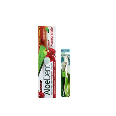 Optima AloeDent® Triple Action Pomegranate Toothpaste 100ml + ΔΩΡΟ Οδοντόκρεμα Πράσινη