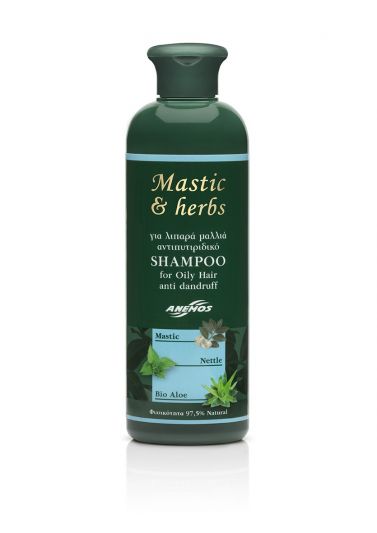 Anemos Σαμπουάν mastic & herbs αντιπυτιριδικό για λιπαρά μαλλιά 300ml