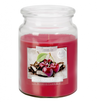 Aura Scented Candles - Αρωματικό Κερί σε Βάζο Σοκολάτα-Κεράσι 500g