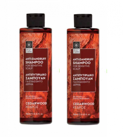 Bodyfarm Anti-Dandruff Shampoo - Αντιπυτιριδικό Σαμπουάν για Ευαίσθητο Δέρμα 1+1 Δώρο 2x250ml