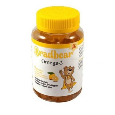 Bradbear Omega-3 με Γεύση Λεμόνι 60 Ζελεδάκια