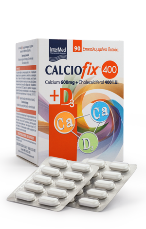 Intermed Calciofix 400 Συμπλήρωμα Διατροφής Ασβεστίου & Βιταμίνης D3, 90 Ταμπλέτες