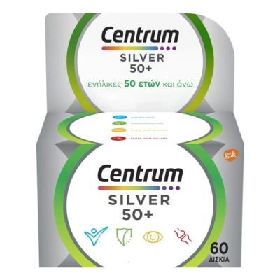 Centrum Silver 50+, Πολυβιταμίνη για Ενήλικες 50 Ετών και Άνω, 60 Δισκία