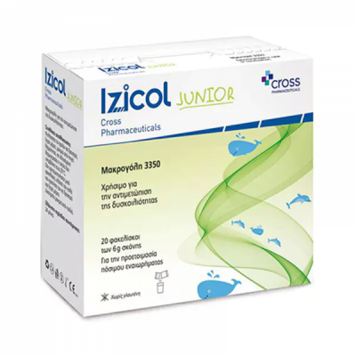 Cross Pharmaceuticals Izicol Junior Μακρογόλη 3350 20 φακελάκια x 6g