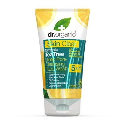 Dr.Organic Skin Clear Organic Tea Tree Deep Pore Cleansing Face Wash 125ml