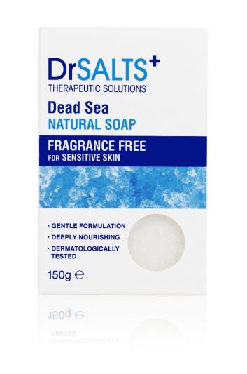DrSalts Dead Sea Natural Soap Fragrance Free for Sensitive Skin 150 gr