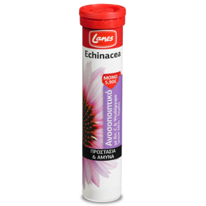 LANES Echinacea με Βιταμίνη C μελι-λεμόνι 20 αναβράζουσες ταμπλέτες