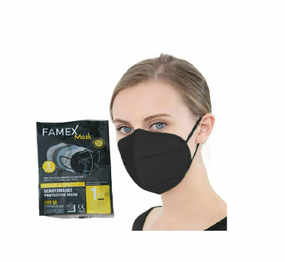 Famex Mask FFP2 NR KN95 Μαύρη 1 Τεμάχιο
