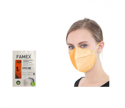 Famex Mask FFP2 NR KN95 Πορτοκαλί 1 Τεμάχιο