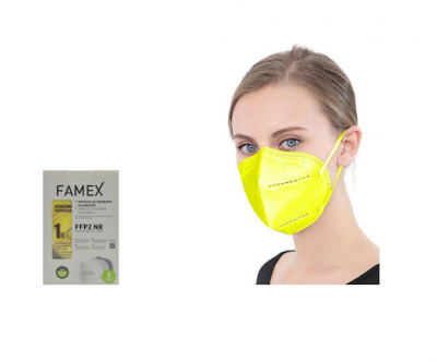 Famex Mask FFP2 NR KN95 Κίτρινο 1 Τεμάχιο