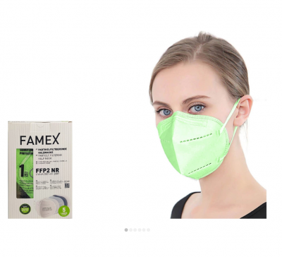 Famex Mask FFP2 NR KN95 Λαχανί 1 Τεμάχιο