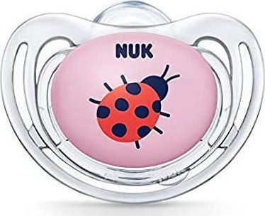 Nuk Freestyle Ορθοδοντική Σιλικόνης Pink Ladybug 6-18m 1τμχ
