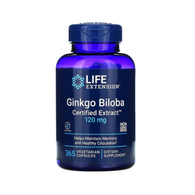 Life Extension Ginkgo Biloba Certified Extract 120mg 365 Ταμπλέτες