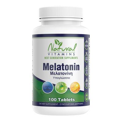 Natural Vitamins Μελατονίνη 1mg-Φυσική Βοήθεια για τον Ύπνο 100 Ταμπλέτες