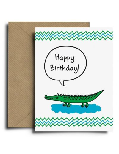 Spread The Magic Ευχετήρια Κάρτα Birthday Crocodile