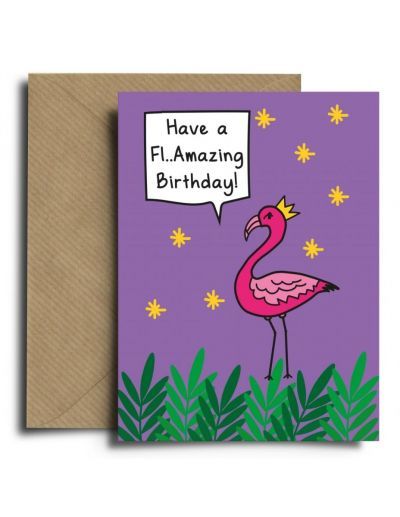 Spread The Magic Ευχετήρια Κάρτα Birthday Flamingo