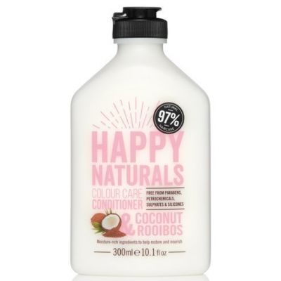 Happy Naturals Colour Care Conditioner Coconut & Rooibos, Conditioner για Βαμμένα Μαλλιά, με έλαιο Καρύδας & εκχύλισμα rooibos, 300ml