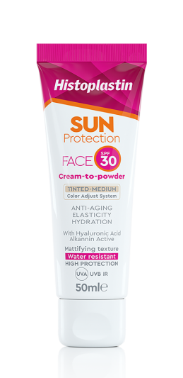 Histoplastin Protection Sun Protection Face Cream To Powder Tinted Medium Spf30+ 50ml