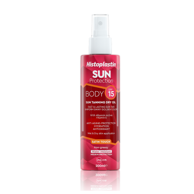 Histoplastin Sun Protection Body Sun Tanning Dry Oil Spf15 200ml