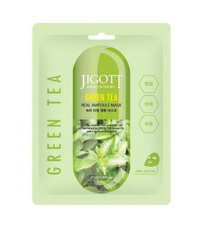 Jigott Green Tea Real Ampoule Sheet Mask 27ml