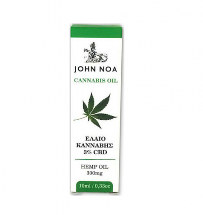 John Noa Cannabis Oil Έλαιο Κανναβης 3% CBD 300mg 10ml