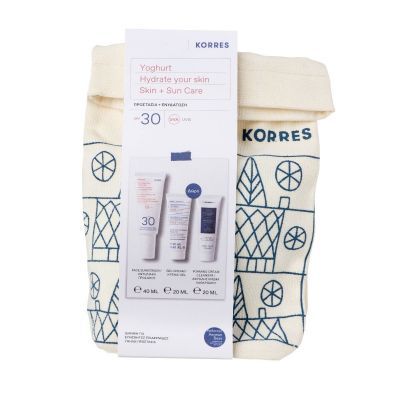 Korres Promo Yoghurt Hydrate Your Skin με Αντηλιακή Κρέμα Προσώπου SPF30 40ml, Ενυδατική Gel Cream 20ml & Foaming Cleanser 20ml