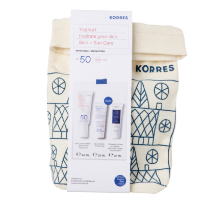 Korres Promo Yoghurt Hydrate Your Skin με Αντηλιακή Κρέμα Προσώπου SPF50 40ml, Ενυδατική Gel Cream 20ml & Foaming Cleanser 20ml