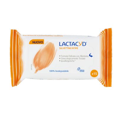 Lactacyd Intimate Wipes Υγρά Μαντηλάκια Καθαρισμού Ευαίσθητης Περιοχής 15 τεμ.